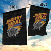 Vintage Jimothy Raccoon Garden Flag Feral Legend Seattle WA Trash Panda Meme