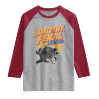 Vintage Jimothy Raccoon Raglan Shirt Feral Legend Seattle WA Trash Panda Meme