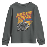 Vintage Jimothy Raccoon Youth Sweatshirt Feral Legend Seattle WA Trash Panda Meme