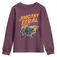 Vintage Jimothy Raccoon Youth Sweatshirt Feral Legend Seattle WA Trash Panda Meme