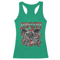 Jimothy Raccoon Racerback Tank Top Vintage 90s Bootleg Rap Style Funny Meme