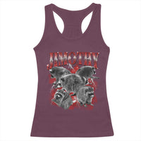 Jimothy Raccoon Racerback Tank Top Vintage 90s Bootleg Rap Style Funny Meme