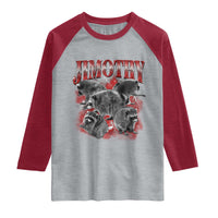 Jimothy Raccoon Raglan Shirt Vintage 90s Bootleg Rap Style Funny Meme