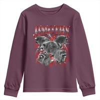 Jimothy Raccoon Youth Sweatshirt Vintage 90s Bootleg Rap Style Funny Meme