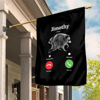 Jimothy Calling Phone Call Seattle Raccoon Garden Flag