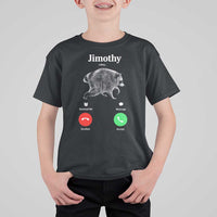 Jimothy Calling Phone Call Seattle Raccoon T Shirt For Kid