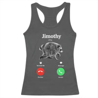 Jimothy Calling Phone Call Seattle Raccoon Racerback Tank Top