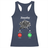 Jimothy Calling Phone Call Seattle Raccoon Racerback Tank Top