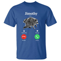 Jimothy Calling Phone Call Seattle Raccoon T Shirt