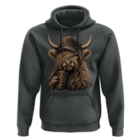 Highland Cow Funny Cute Coffee Lover Graphic Hoodie