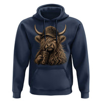 Highland Cow Funny Cute Coffee Lover Graphic Hoodie