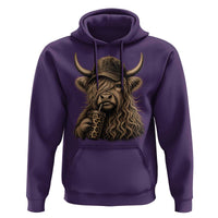 Highland Cow Funny Cute Coffee Lover Graphic Hoodie