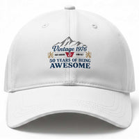 50th Birthday Baseball Cap Vintage 1976 Fck Around And Find Out Funny 50 Year Old Gift