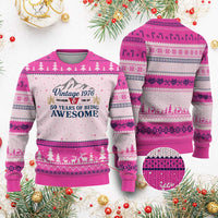 50th Birthday Ugly Christmas Sweater Vintage 1976 Fck Around And Find Out Funny 50 Year Old Gift