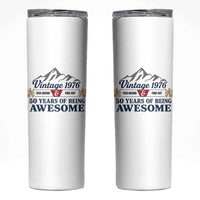 50th Birthday Skinny Tumbler Vintage 1976 Fck Around And Find Out Funny 50 Year Old Gift