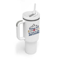 50th Birthday Tumbler With Handle Vintage 1976 Fck Around And Find Out Funny 50 Year Old Gift
