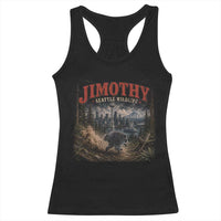 Vintage Jimothy Seattle Wildlife Raccoon Meme Racerback Tank Top