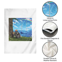 Jimothy Raccoon Dreamcore Garden Flag Seattle Trash Panda Gen Z Humor Rainbow Aesthetic