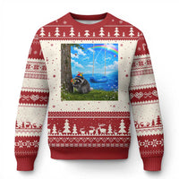 Jimothy Raccoon Dreamcore Ugly Christmas Sweater Seattle Trash Panda Gen Z Humor Rainbow Aesthetic