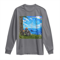 Jimothy Raccoon Dreamcore Long Sleeve Shirt Seattle Trash Panda Gen Z Humor Rainbow Aesthetic