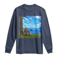 Jimothy Raccoon Dreamcore Long Sleeve Shirt Seattle Trash Panda Gen Z Humor Rainbow Aesthetic