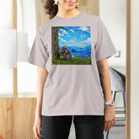 Jimothy Raccoon Dreamcore T Shirt For Women Seattle Trash Panda Gen Z Humor Rainbow Aesthetic