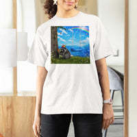 Jimothy Raccoon Dreamcore T Shirt For Women Seattle Trash Panda Gen Z Humor Rainbow Aesthetic