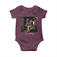 Jimothy Raccoon Drinking Iced Coffee Night City Aesthetic Baby Onesie