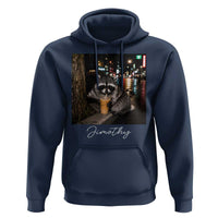 Jimothy Raccoon Drinking Iced Coffee Night City Aesthetic Hoodie