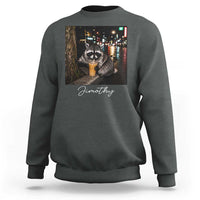 Jimothy Raccoon Drinking Iced Coffee Night City Aesthetic Sweatshirt