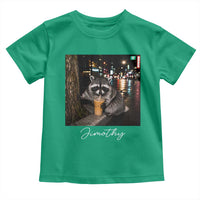 Jimothy Raccoon Drinking Iced Coffee Night City Aesthetic Toddler T Shirt