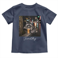 Jimothy Raccoon Drinking Iced Coffee Night City Aesthetic Toddler T Shirt