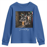Jimothy Raccoon Drinking Iced Coffee Night City Aesthetic Youth Sweatshirt
