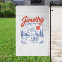 Jimothy Seattle Raccoon Garden Flag Vintage Graphic Viral Short Spine Trash Panda Wildlife