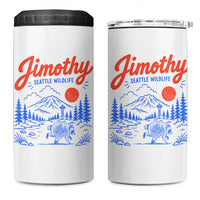 Jimothy Seattle Raccoon 4 in 1 Can Cooler Tumbler Vintage Graphic Viral Short Spine Trash Panda Wildlife
