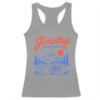 Jimothy Seattle Raccoon Racerback Tank Top Vintage Graphic Viral Short Spine Trash Panda Wildlife