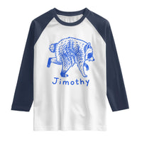 Jimothy Viral Raccoon Raglan Shirt Funny Trash Panda Wildlife