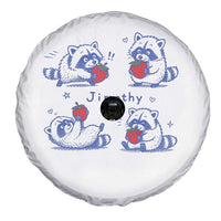 Funny Jimothy Viral Raccoon Spare Tire Cover Cute Baby Trash Panda Strawberry