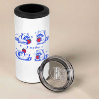 Funny Jimothy Viral Raccoon 4 in 1 Can Cooler Tumbler Cute Baby Trash Panda Strawberry