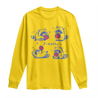 Funny Jimothy Viral Raccoon Long Sleeve Shirt Cute Baby Trash Panda Strawberry