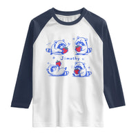 Funny Jimothy Viral Raccoon Raglan Shirt Cute Baby Trash Panda Strawberry