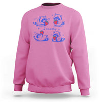 Funny Jimothy Viral Raccoon Sweatshirt Cute Baby Trash Panda Strawberry