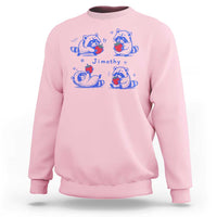 Funny Jimothy Viral Raccoon Sweatshirt Cute Baby Trash Panda Strawberry