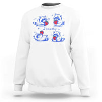 Funny Jimothy Viral Raccoon Sweatshirt Cute Baby Trash Panda Strawberry