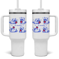 Funny Jimothy Viral Raccoon Tumbler With Handle Cute Baby Trash Panda Strawberry