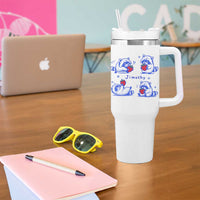 Funny Jimothy Viral Raccoon Tumbler With Handle Cute Baby Trash Panda Strawberry