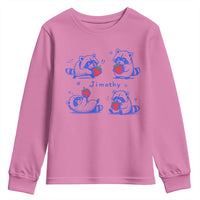 Funny Jimothy Viral Raccoon Youth Sweatshirt Cute Baby Trash Panda Strawberry