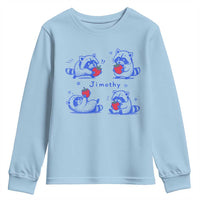 Funny Jimothy Viral Raccoon Youth Sweatshirt Cute Baby Trash Panda Strawberry