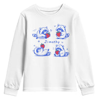 Funny Jimothy Viral Raccoon Youth Sweatshirt Cute Baby Trash Panda Strawberry