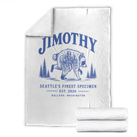 Jimothy Viral Raccoon From Seattle Throw Blanket Funny Trash Panda Wildlife Seattle Feral Legend